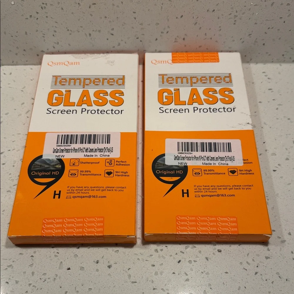 Tempered Glass Screen Protector for iPhone 16 Pro 2+2 Pack w/ applicators